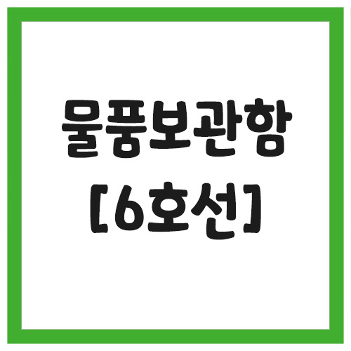 Read more about the article 서울 지하철 물품보관함 위치 안내 (6호선)